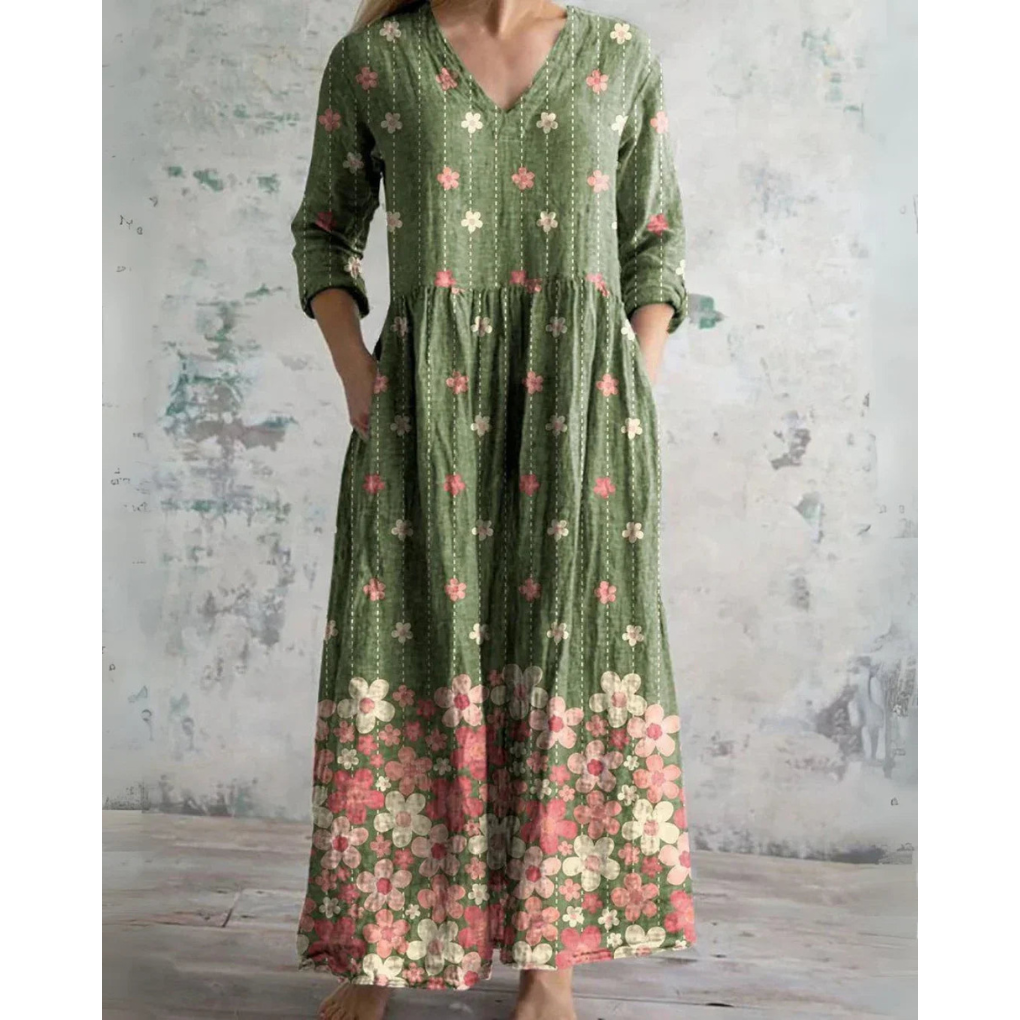 ELEANOR | ABITO MAXI FLOREALE VINTAGE