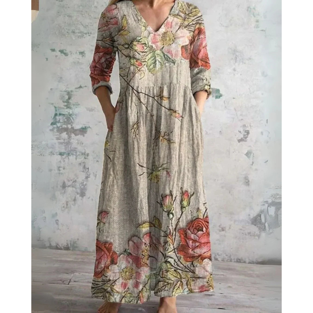ELEANOR | ABITO MAXI FLOREALE VINTAGE