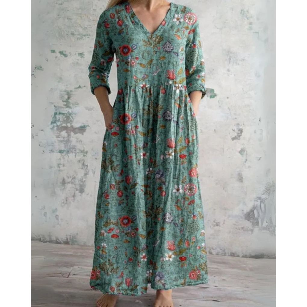 ELEANOR | ABITO MAXI FLOREALE VINTAGE