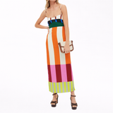 Paloma | Abito maxi colorato a righe