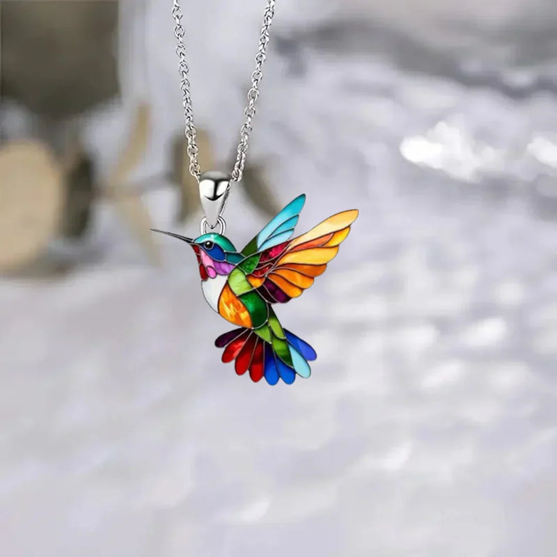 Collana Colorata con Colibrì