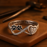 Anello in Zirconia con Design a Cuore e Infinito