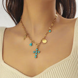 Collana Esclusiva con Croce Turchese