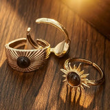 Set di Anelli Golden Solar Trio