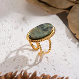 Anello Doppio Regolabile in Giada Verde