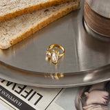 Anello Aperto Duo Baguette Geometrico