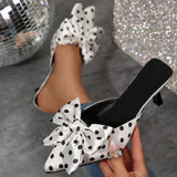 Taloni Vivienne con fiocco a pois