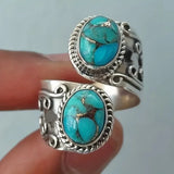 Anello Band in Turchese Vintage Elegante