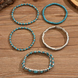 Set di Bracciali di Perline Turchesi Bohemian
