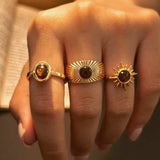 Set di Anelli Golden Solar Trio