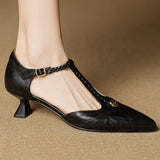 VANESSA MAE SCARPE CON TACCO IN PELLE VERA