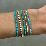Bracciale Chic in Oro e Turchese con Perline