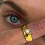 Anello in Perla d'Oro Fuso