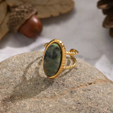 Anello Doppio Regolabile in Giada Verde