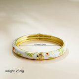 Bracciale Aperto Cloisonné Floreale Vintage
