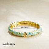 Bracciale Aperto Cloisonné Floreale Vintage