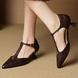 VANESSA MAE SCARPE CON TACCO IN PELLE VERA