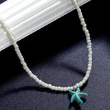 Collana Chic Bohemien con Stella Marina Turchese