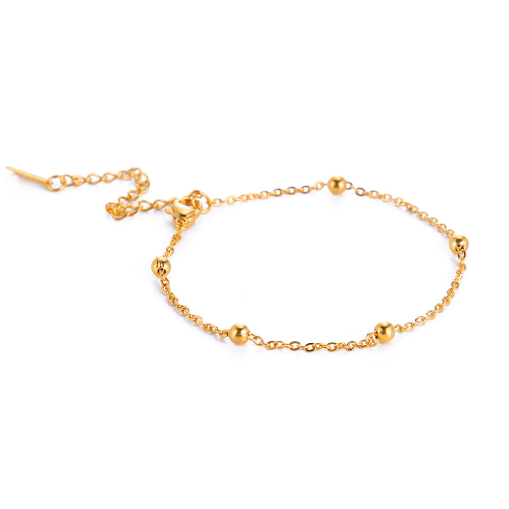Cavigliera in Oro con Perline