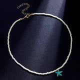 Collana Chic Bohemien con Stella Marina Turchese