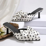 Taloni Vivienne con fiocco a pois