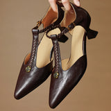 VANESSA MAE SCARPE CON TACCO IN PELLE VERA
