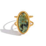 Anello Doppio Regolabile in Giada Verde