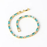 Bracciale Elegante in Turchese Naturale e Oro