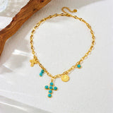 Collana Esclusiva con Croce Turchese