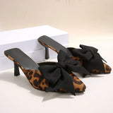 Tacchi a nodo leopardato Sienna
