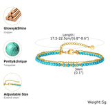 Bracciale in Oro Doppia Catena con Turchese