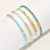Set di Braccialetti Chic Bohemien con Perle Turchesi