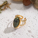 Anello Doppio Regolabile in Giada Verde
