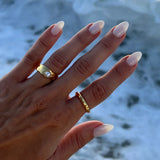 Anello in Perla d'Oro Fuso
