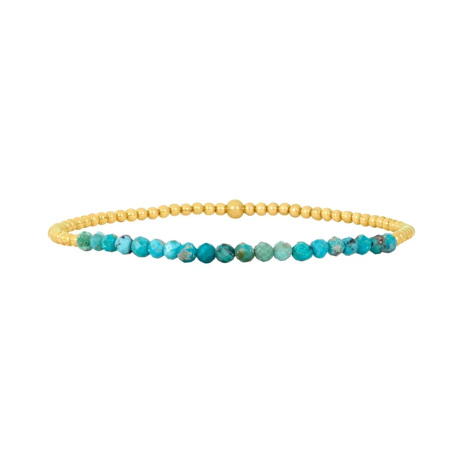Bracciale Chic in Oro e Turchese con Perline