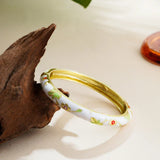 Bracciale Aperto Cloisonné Floreale Vintage