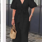 LYNORA | ABITO MIDI ELEGANTE CON SCOLLO A V