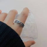Anello Regolabile con Ali d'Angelo in Argento