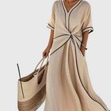 Helena | Abito Maxi Con Drappeggio