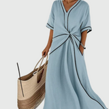 Helena | Abito Maxi Con Drappeggio