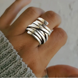 Bliss - Anello in Argento Spesso Vintage