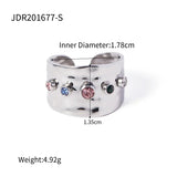 Anello Regolabile Larghezza Arcobaleno Cristallo Martellato