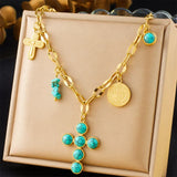 Collana Esclusiva con Croce Turchese