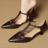 VANESSA MAE SCARPE CON TACCO IN PELLE VERA