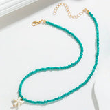 Collana Chic Bohemien con Stella Marina Turchese