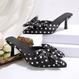 Taloni Vivienne con fiocco a pois
