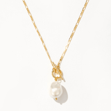 Collana Elegante con Perla Dorata