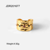 Anello Regolabile Larghezza Arcobaleno Cristallo Martellato