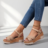 Sandali con zeppa intrecciati Hazel