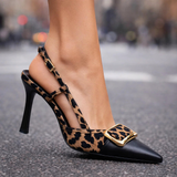 Scarpe con tacco a motivo leopardo Jada Marie